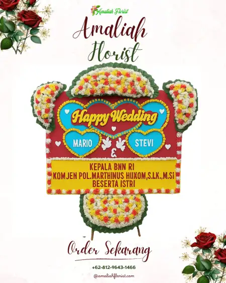 Papan Bunga Pernikahan Situmekar